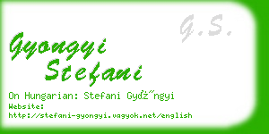 gyongyi stefani business card